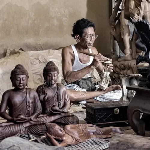 Wood Carving Mas Village - Batur Volcano Tour